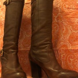 MICHAEL KORS Brown Leather Knee-high Boots